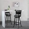 Costway Swivel Bar Stools with Solid Rubber Wood Frame Set of 2/4 for Kitchen Island Gray and Black/Black